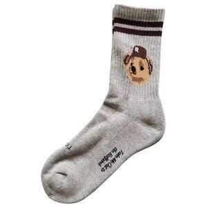 Rostersox Team Bear Crew Socks Grey Brown